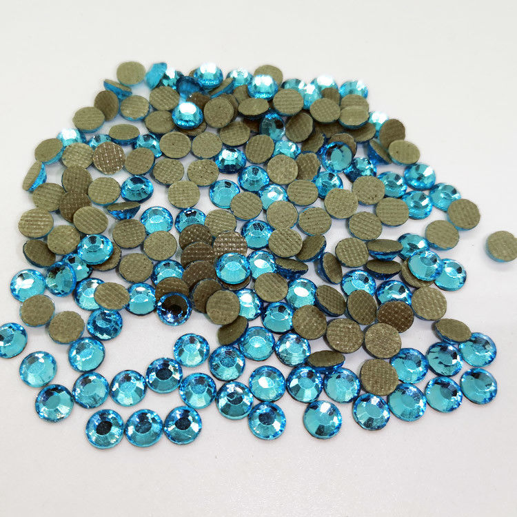 wholesale high quality D.k Sky blue color dmc crystal hot fix rhinestone