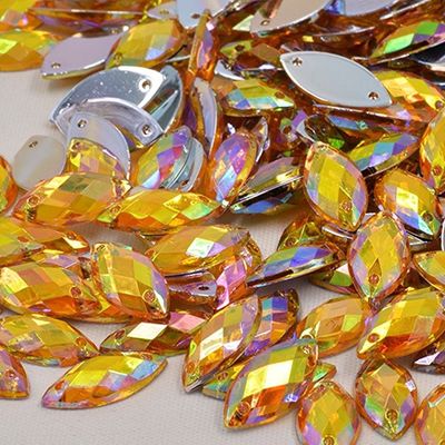 Glasmaterial nähen auf Bergkristallen 14 Facetten, die für Kleider/Strickjacken extrem glänzend sind